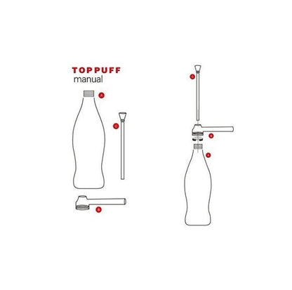 水ガラスパイプ　水パイプ　２種セット　TOP PUFF